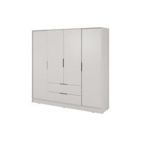 KLEIDERSCHRANK Lyke, Beige - Beige, Holzwerkstoff (206/200/51cm) - Bettso