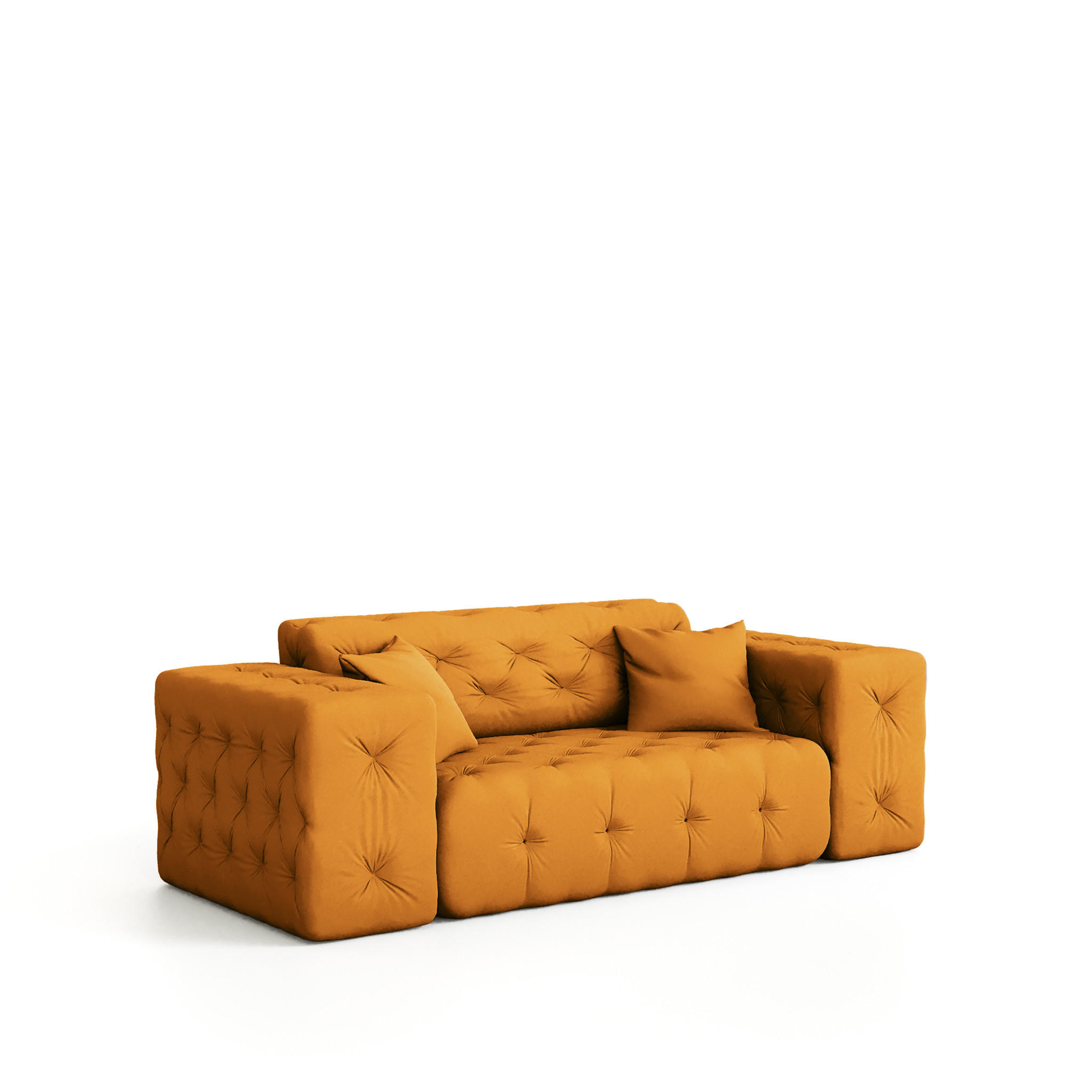 SOFA 2-sitzer Chantal - Gelb, Holzwerkstoff/Textil (186/78/96cm) - Fun Möbel
