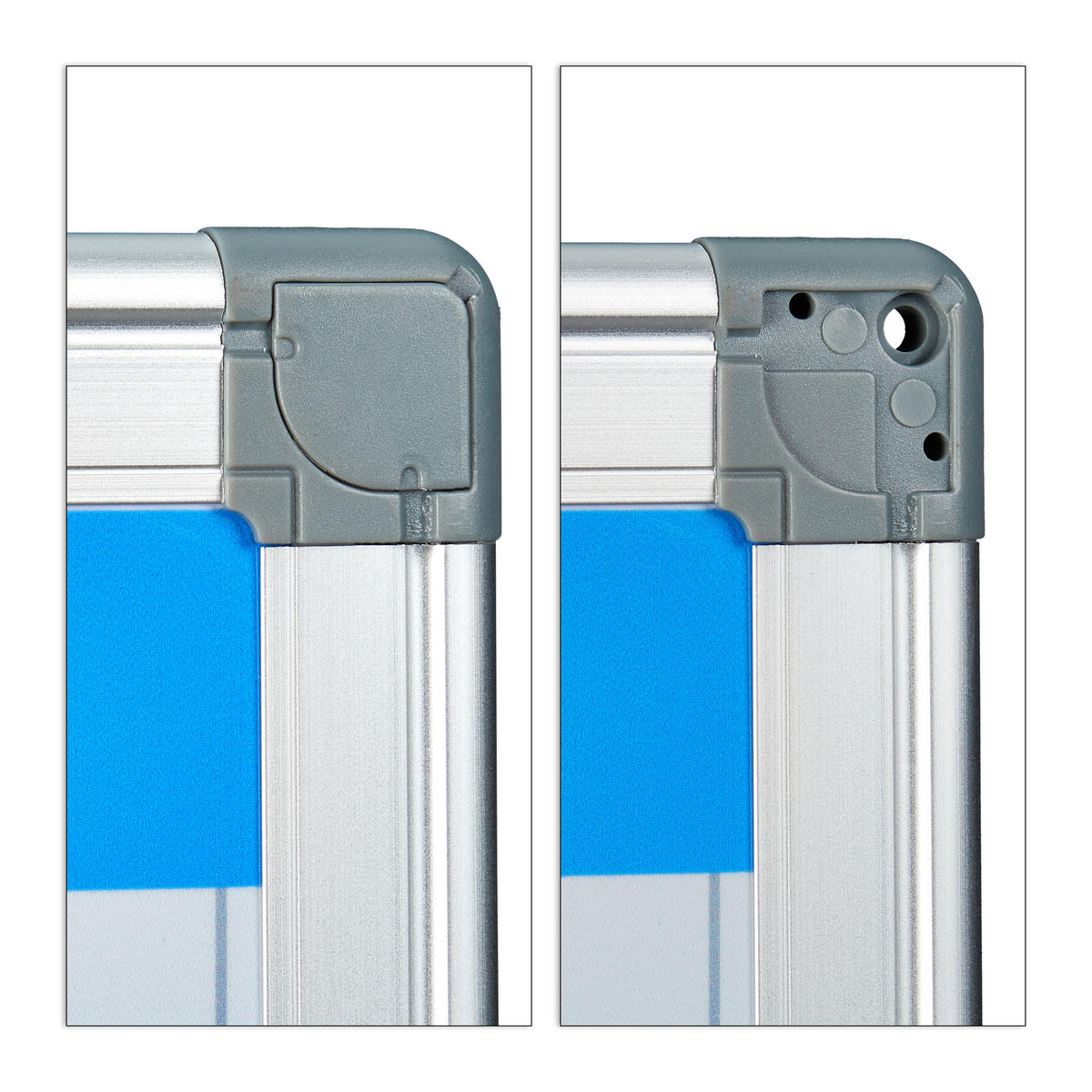 WHITEBOARD Planer - Weiß, Metall (90/60/5cm) - Relaxdays