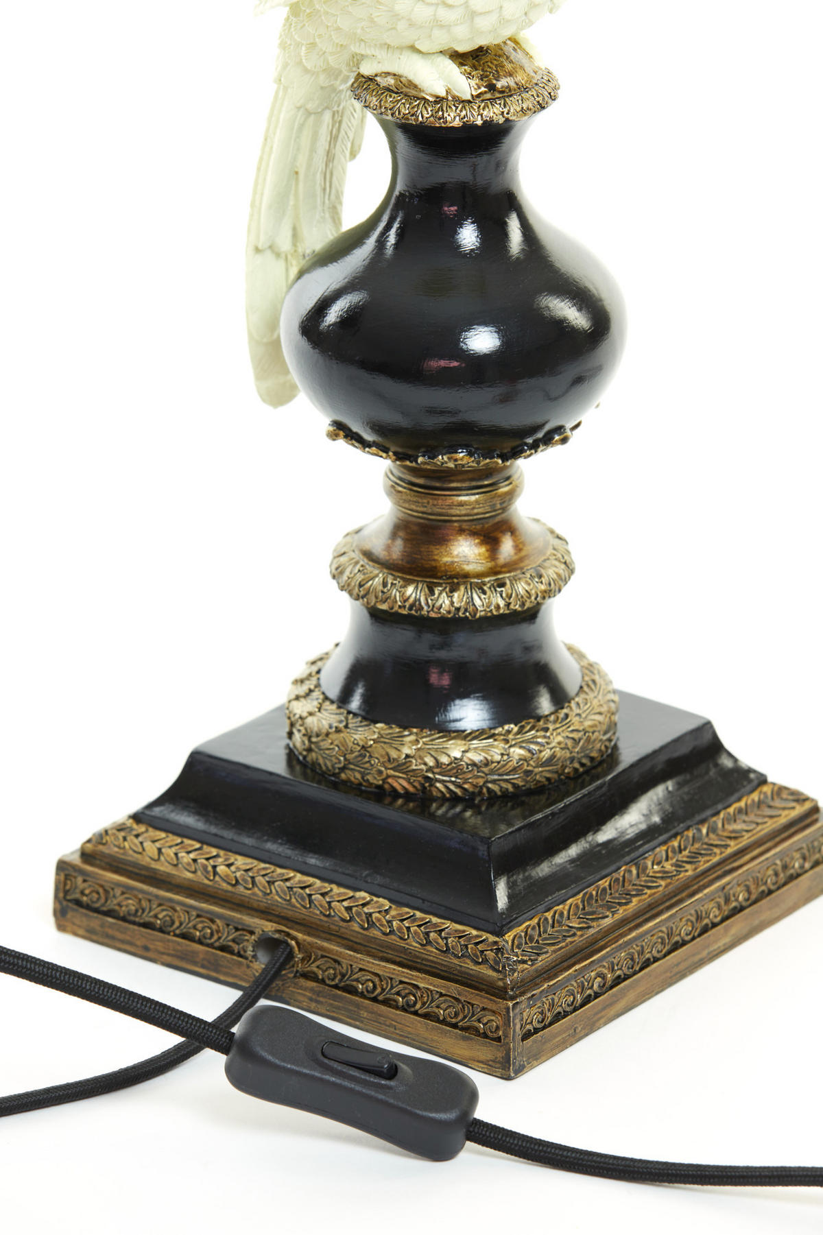 LAMPENFUSS Nyasa Bronze 14,5/14,5/46,5 cm - Schwarz, Kunststoff (14.5/14.5/46.5cm) - Light & Living