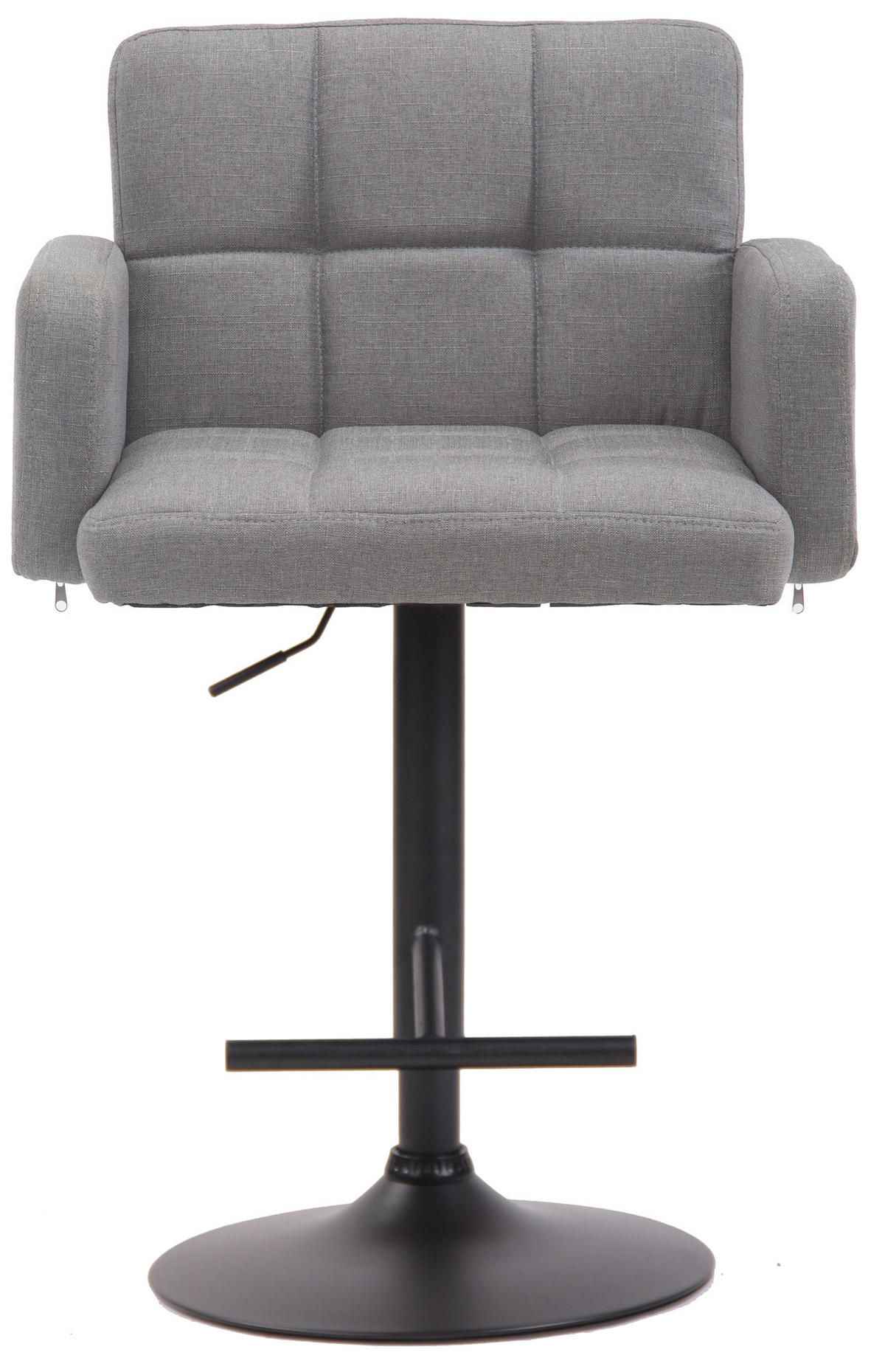 BARHOCKER Stoff grau - Schwarz/Grau, Textil/Metall (60/93/56cm) - CLP
