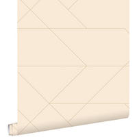 TAPETE grafische Linien 50 x 900 cm - Beige, Papier (50/900cm) - ESTAhome