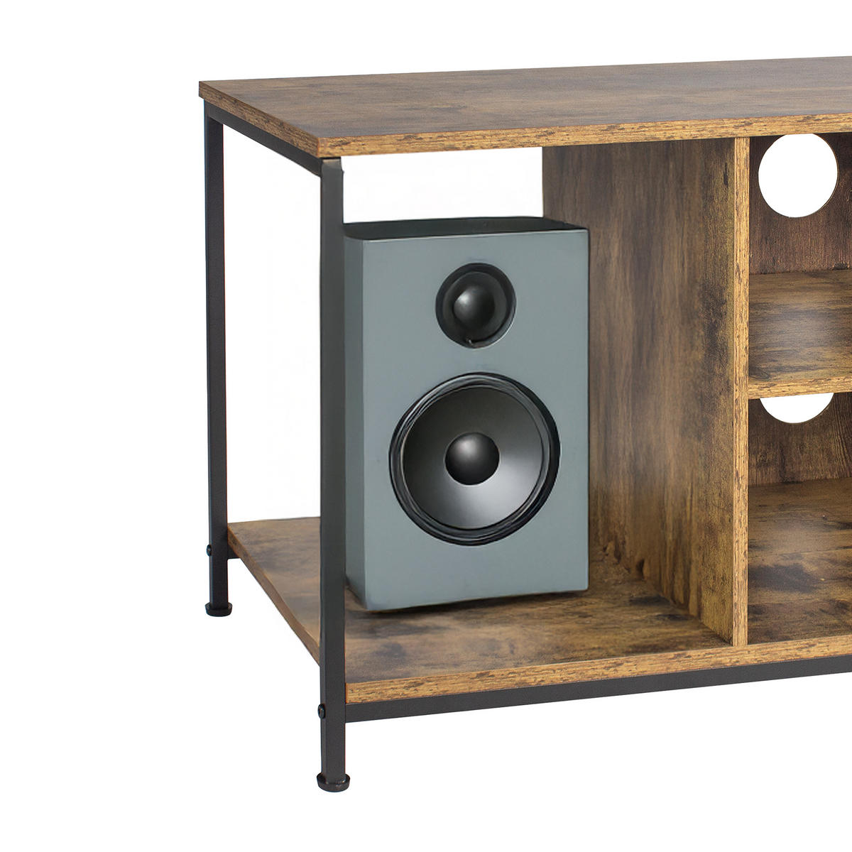 TV-LOWBOARD - Multicolor, Holzwerkstoff/Metall (120/50/40cm) - Relaxdays