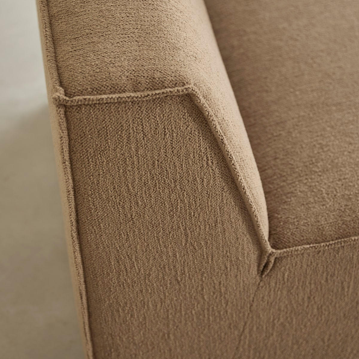 SOFA Dario Braun aus Stoff - Braun, Textil (185/75/93cm) - Tikamoon