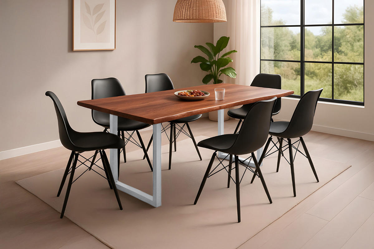 ESSTISCH ROXANA - Beige/Naturfarben, Holz (90/180/77cm) - SAM