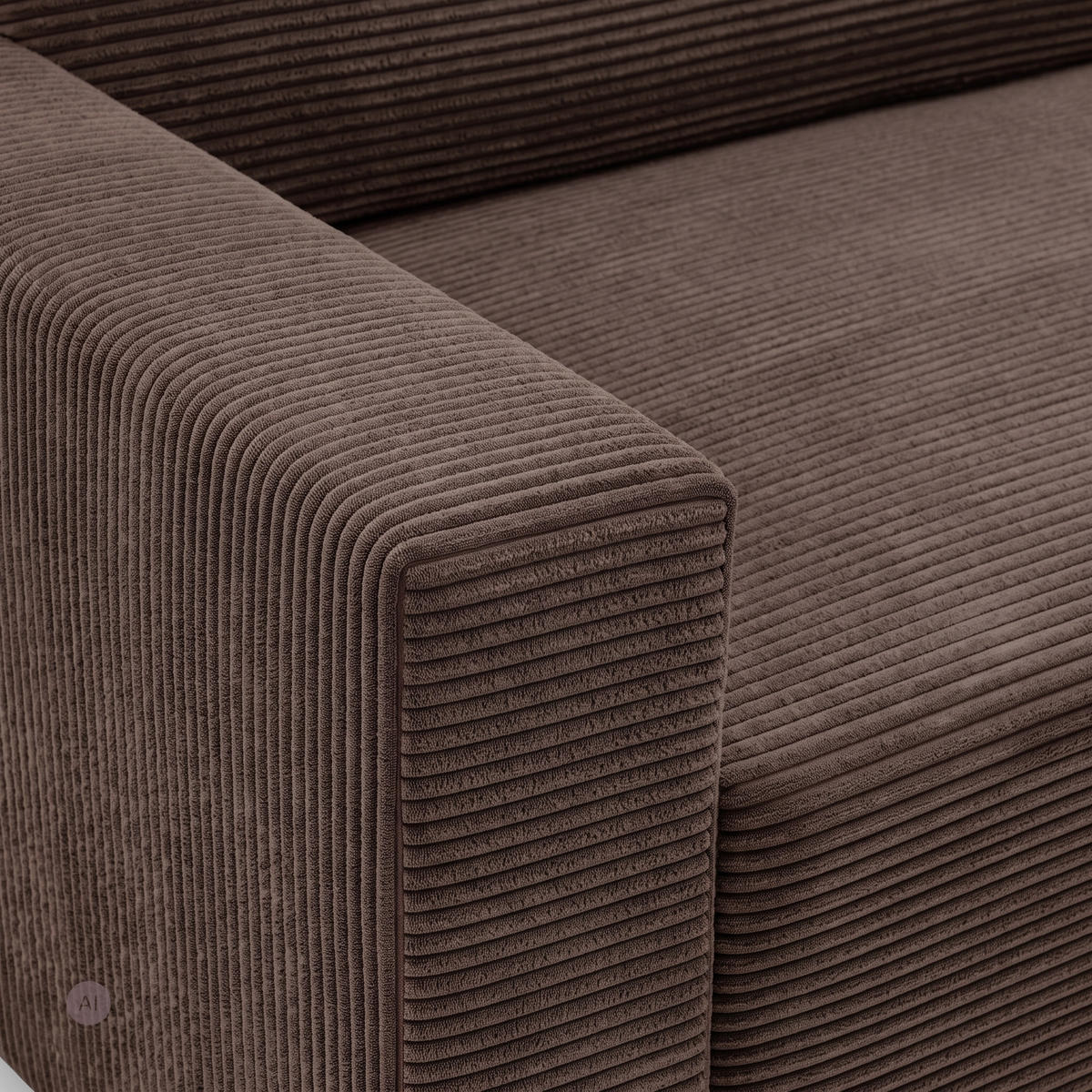 3-SITZER-SOFA EDEL mit Schlaffunktion und Bettkasten, Cordstoff Braun - Schwarz/Braun, Holz/Textil (165/94/100cm) - NACANAPA