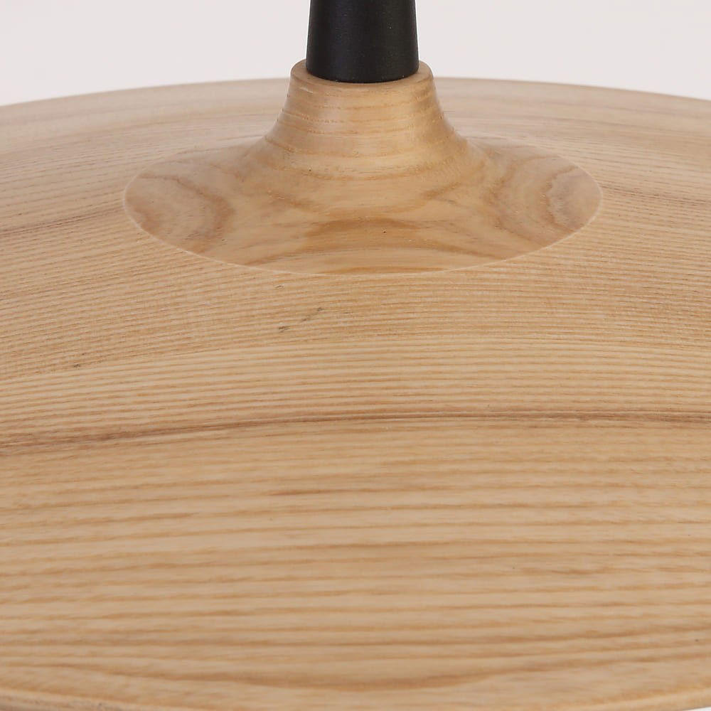 PENDELLEUCHTE 'Ter 1BE' - Beige/Schwarz, Holz (35/34/150cm) - KUNSTLOFT