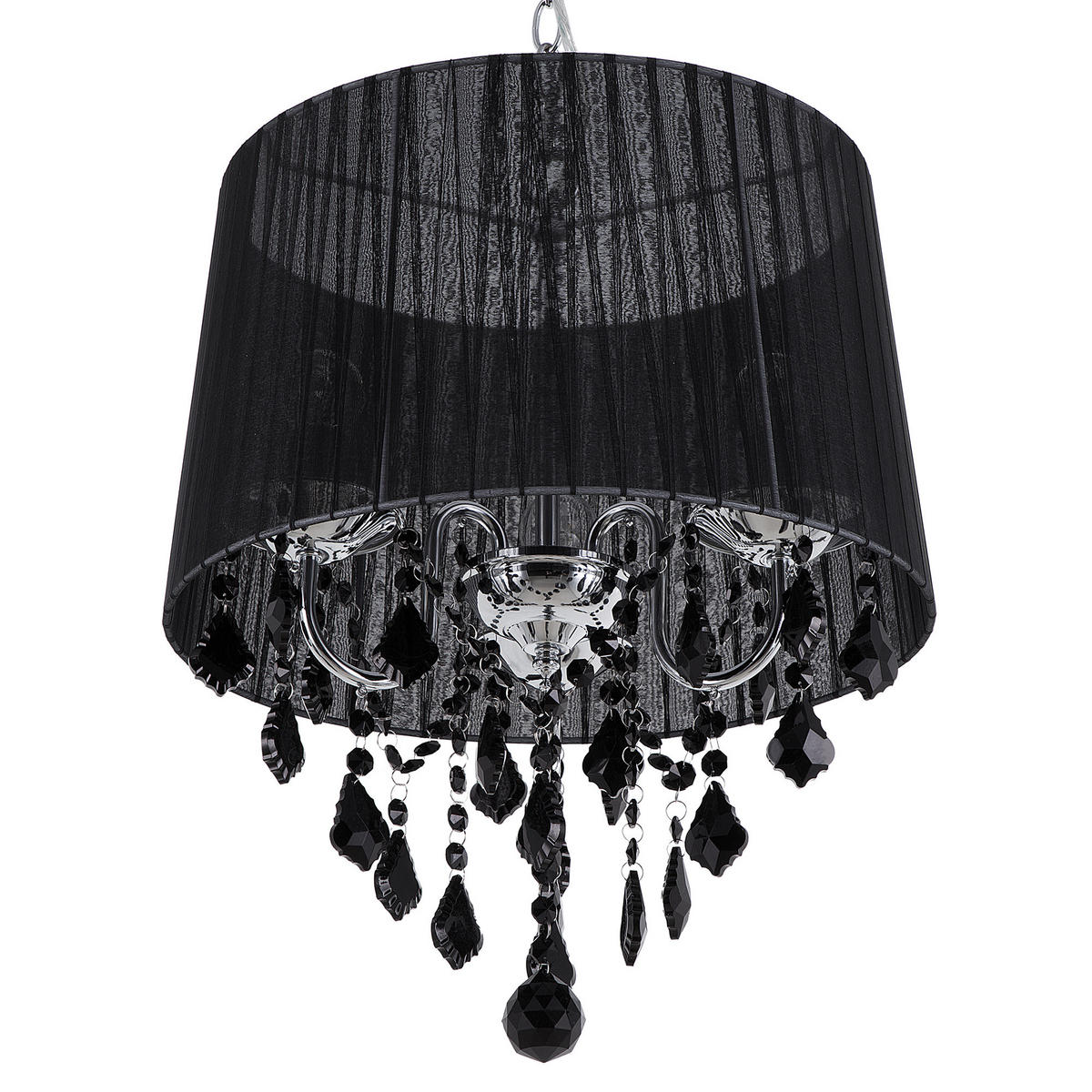 KRONLEUCHTER Evans 40/40/120 cm - Schwarz, Kunststoff (40/40/120cm) - Beliani
