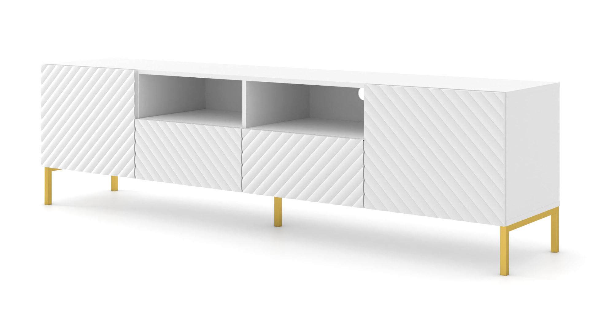Raumhirsch Furniture TV Weiß 200x56x42 cm