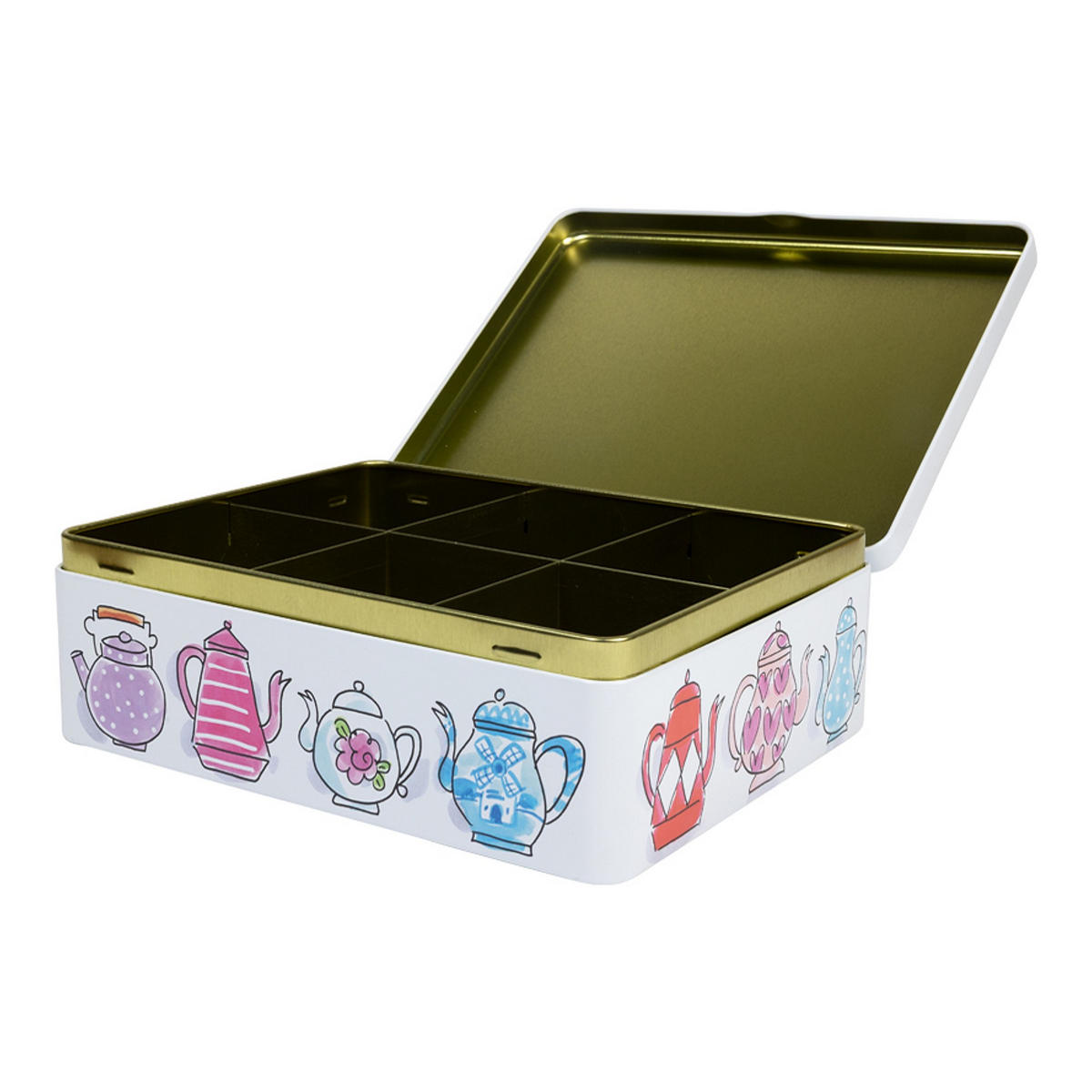 TEEDOSE Zeit für Tee in Bunt - 16cm - Multicolor, Metall (20.3/7/15.7cm) - Blond Amsterdam
