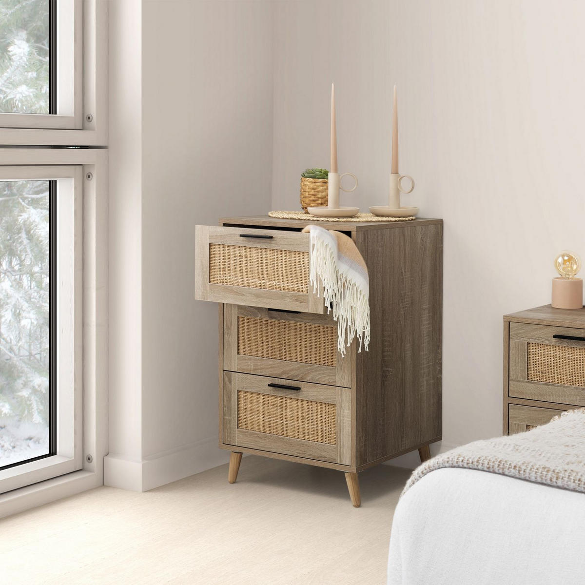 KOMMODE 48/81/48 Dalia Eiche - Honigeiche, Holzwerkstoff (48/81/48cm)