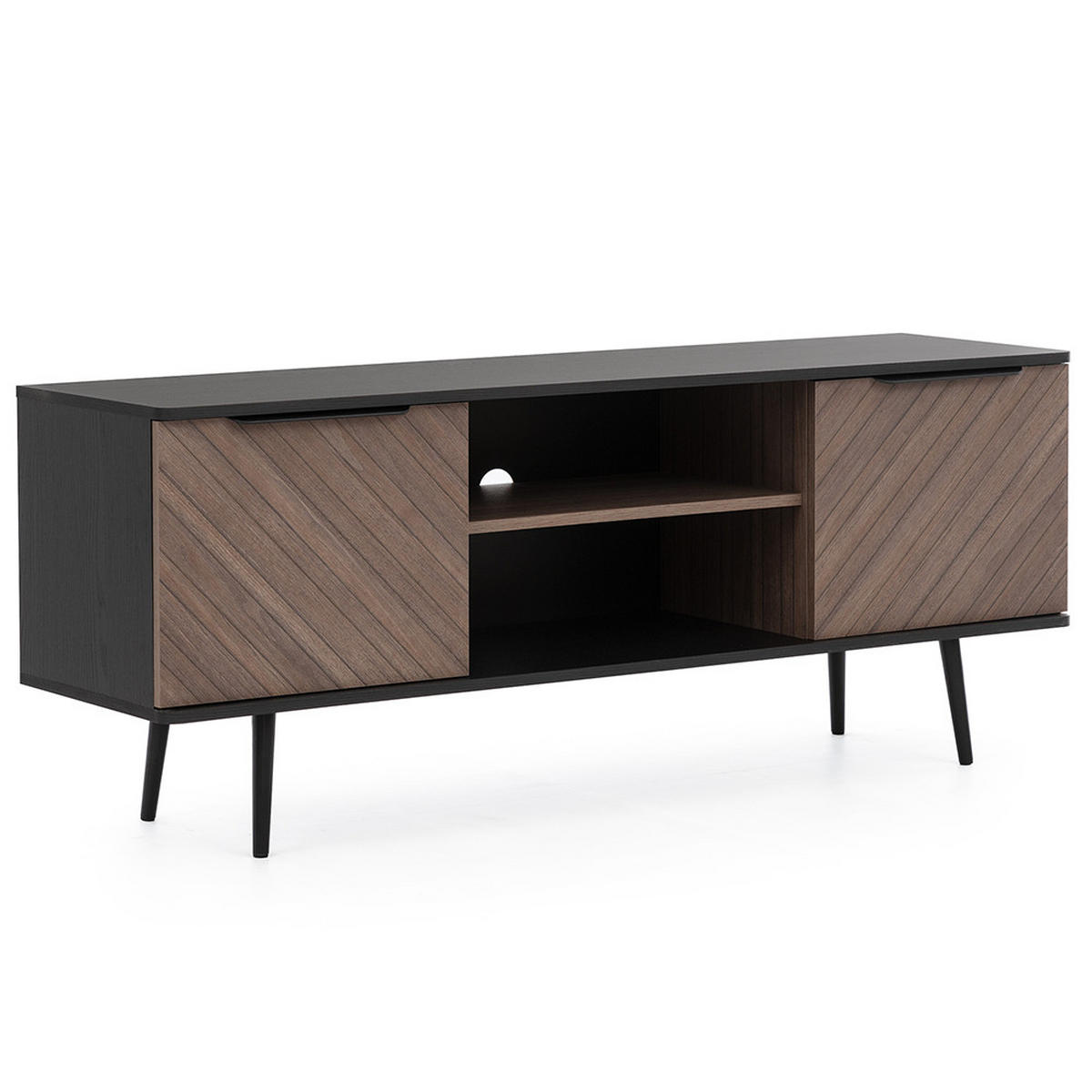 WOHNZIMMER-SET 4-TLG. Pretoria-132 - Braun, Holzwerkstoff (410/190/57cm) - Lomado
