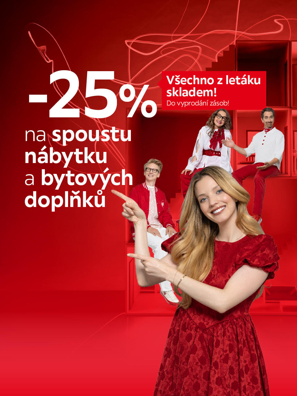 -25 % na spoustu nábytku a bytových doplňků