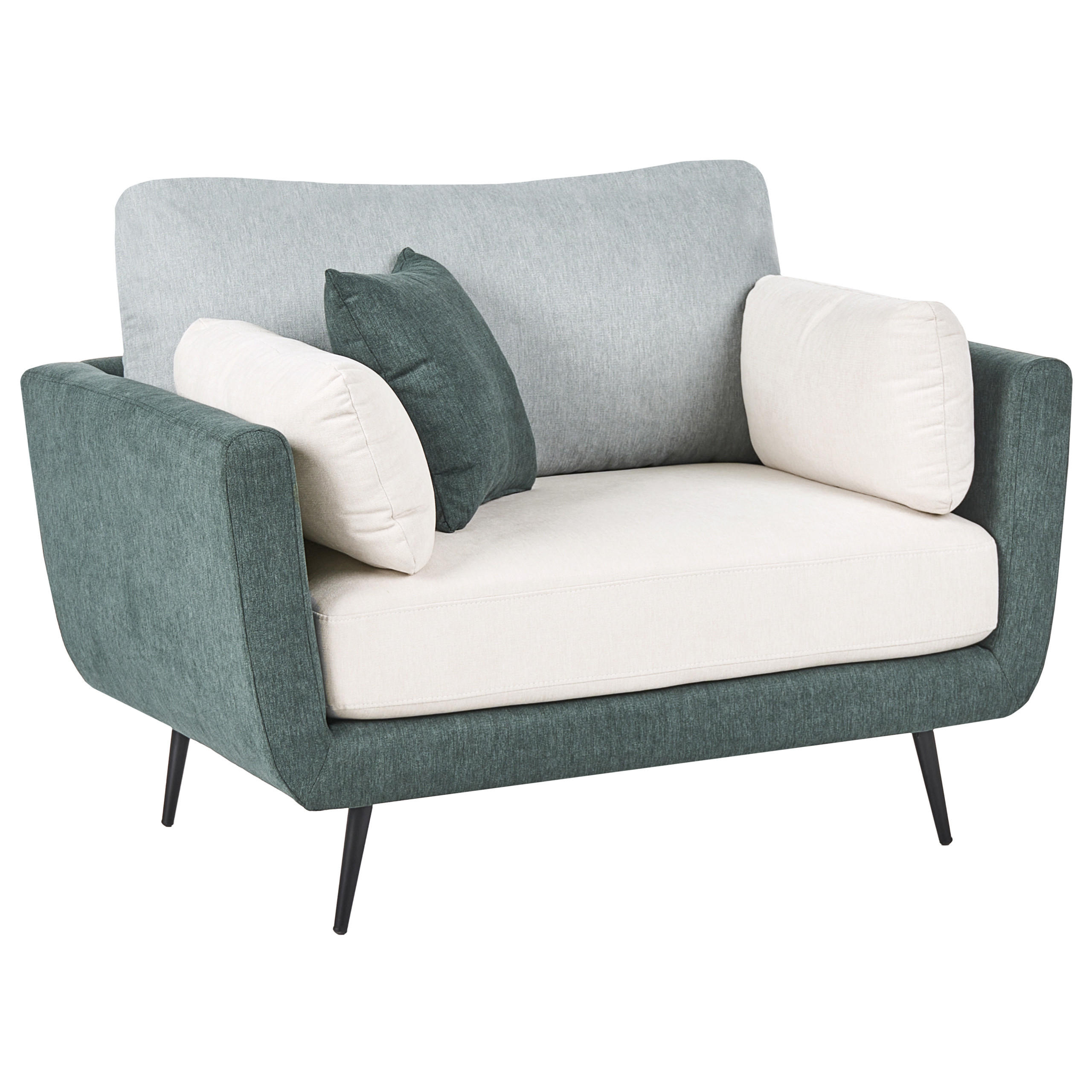 SESSEL Stoff Grün Bolga - Grün, Textil (119/89/83cm) - Beliani