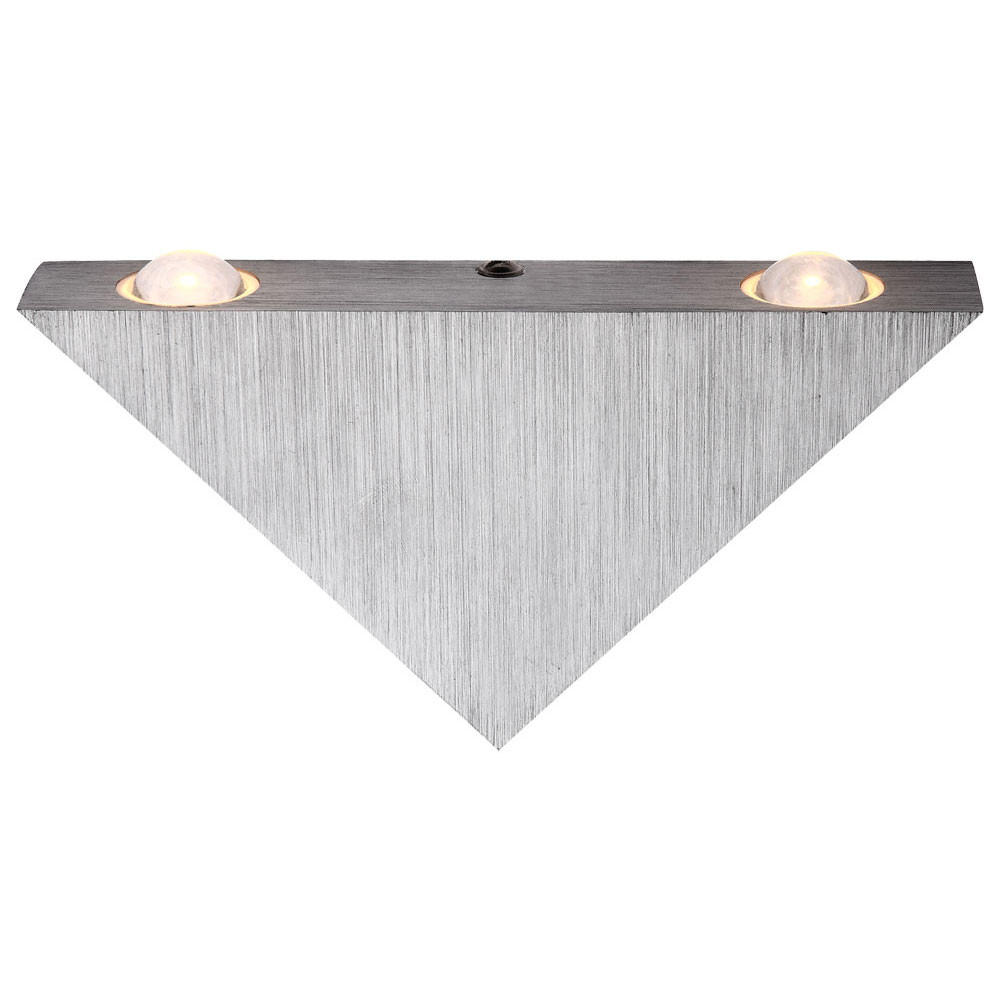LED WANDLEUCHTE Gordon Aluminium Silber - Silberfarben, Metall (9/3/16.5cm) - Globo Lighting