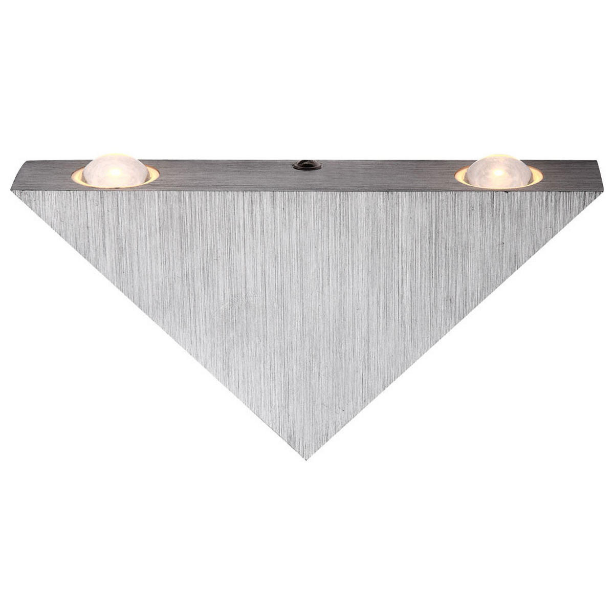 LED WANDLEUCHTE Gordon Aluminium Silber - Silberfarben, Metall (9/3/16.5cm) - Globo Lighting