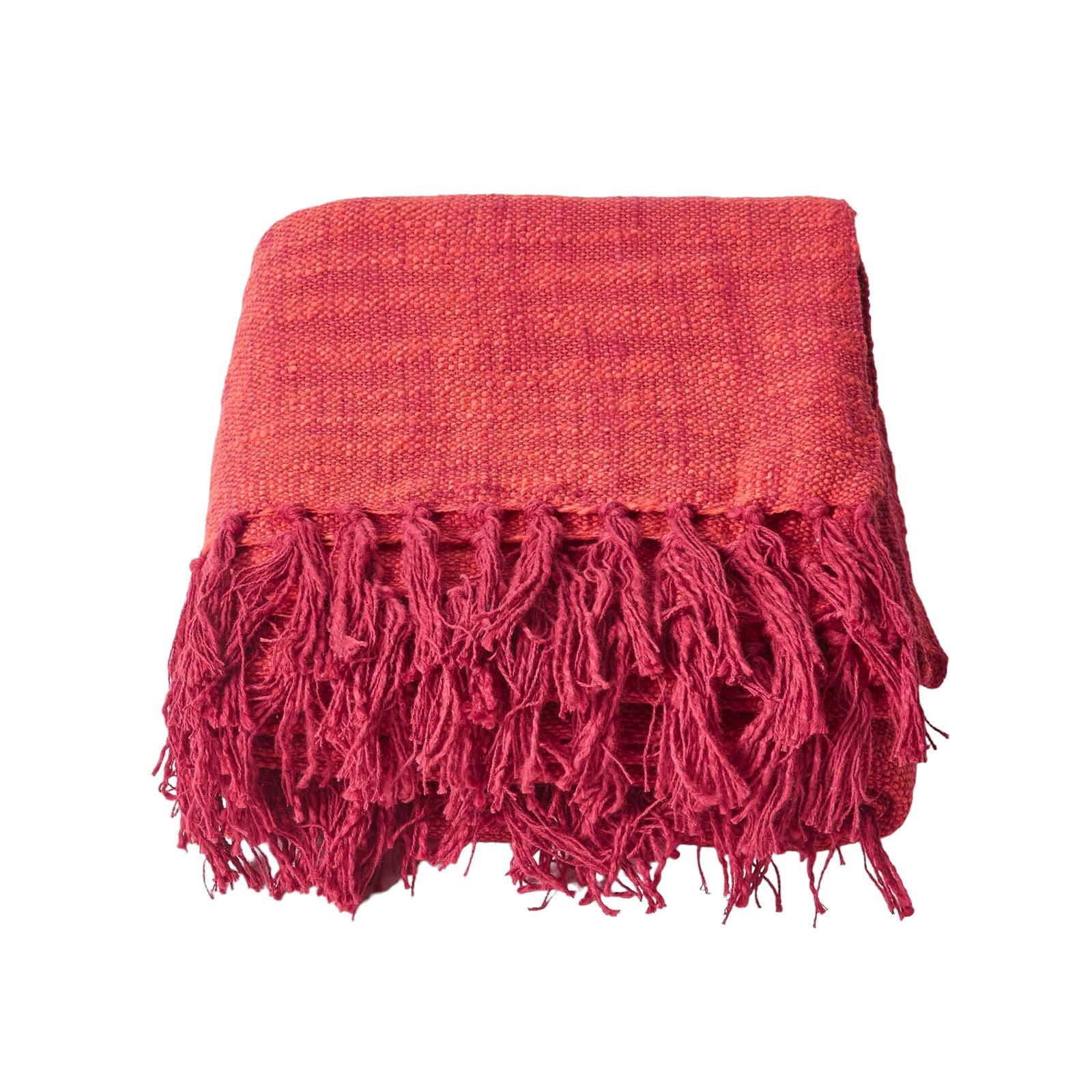 TAGESDECKE Nirvana Slub 255/360 cm, 100% Baumwolle - Orange, Textil (255/360cm) - Homescapes