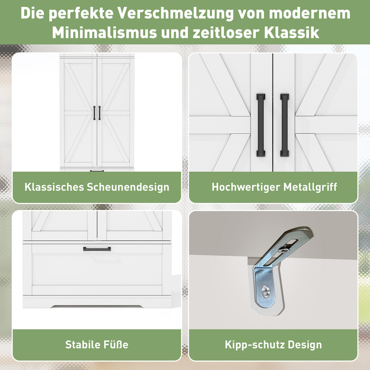 BUFFET 80/40/180 cm weiß aus MDF mit Weinregal - Weiß, Holzwerkstoff (80/180/40cm) - OKWISH