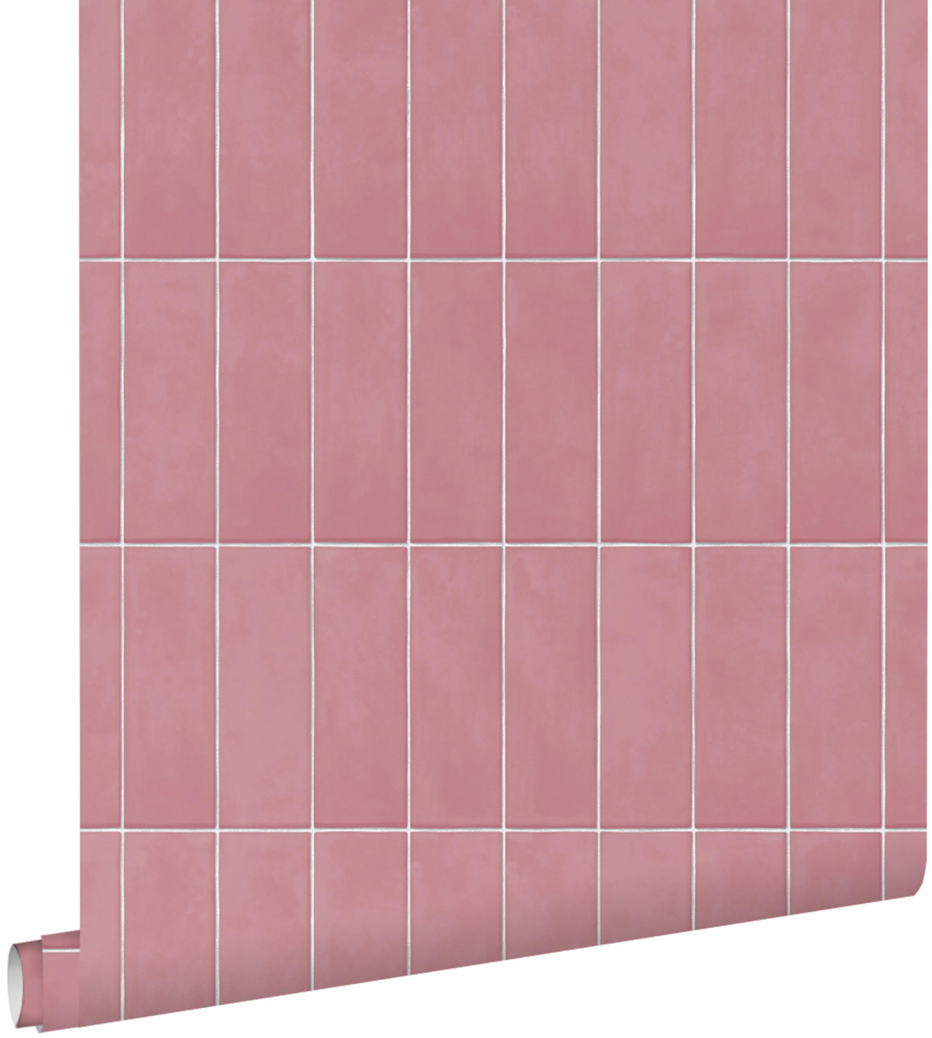 TAPETE Fliesenmuster 50 x 900 cm - Pink, Papier (50/900cm) - ESTAhome