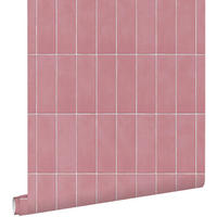TAPETE Fliesenmuster 50 x 900 cm - Pink, Papier (50/900cm) - ESTAhome