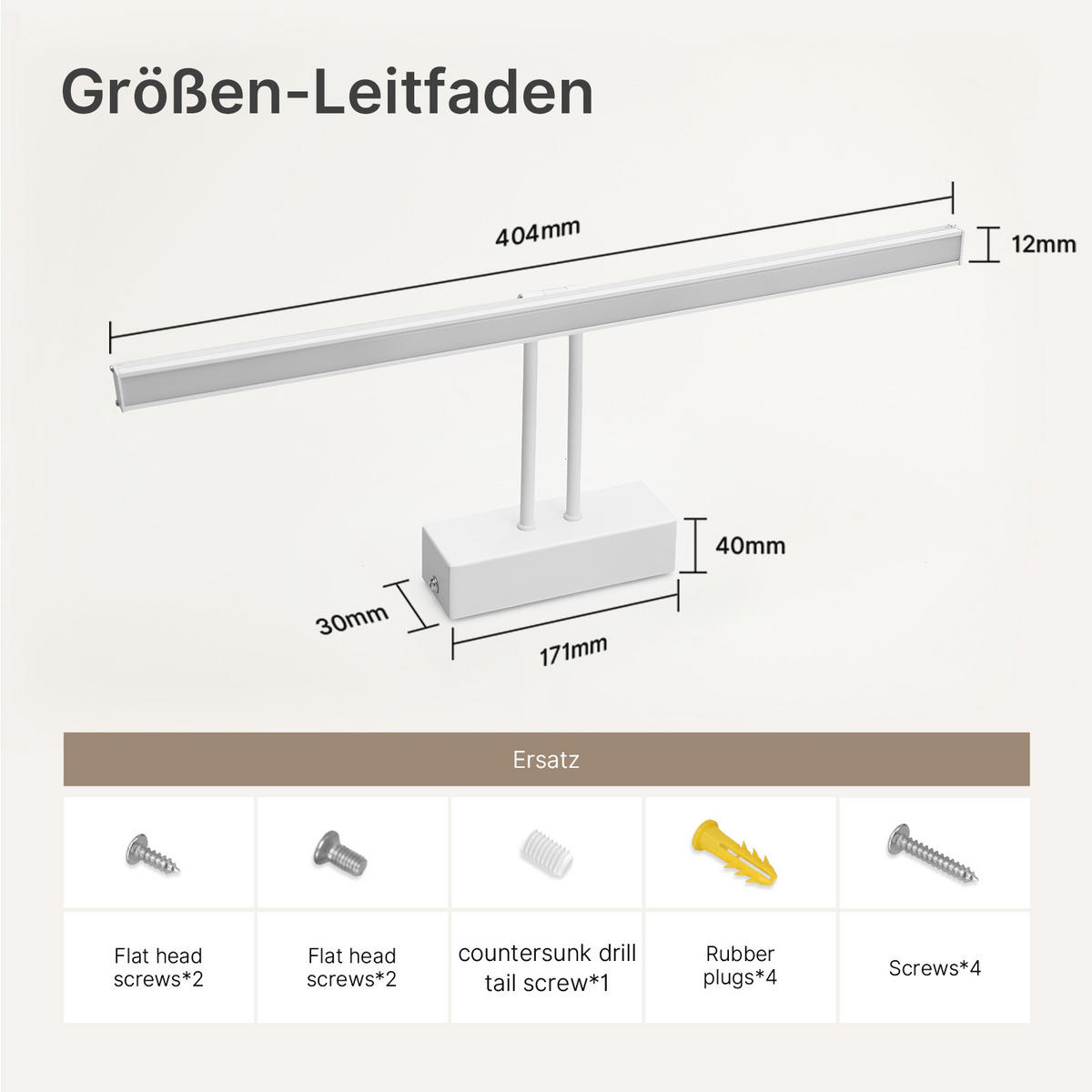 SPIEGELLEUCHTE LED Weiß 4200K 40,4/17,1/4 cm - Weiß, Kunststoff (17/40/4cm) - EMKE