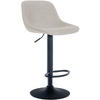 BARHOCKER Stoff creme - Creme/Schwarz, Textil/Metall (43/79/49cm) - CLP