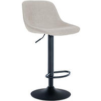 BARHOCKER Stoff creme - Creme/Schwarz, Textil/Metall (43/79/49cm) - CLP