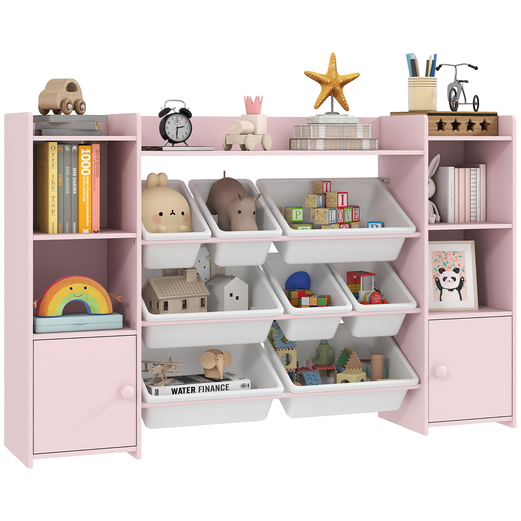 AUFBEWAHRUNGSREGAL DE-09562 Rosa - Pink, Holzwerkstoff (140/90/30cm) - ComfortXL