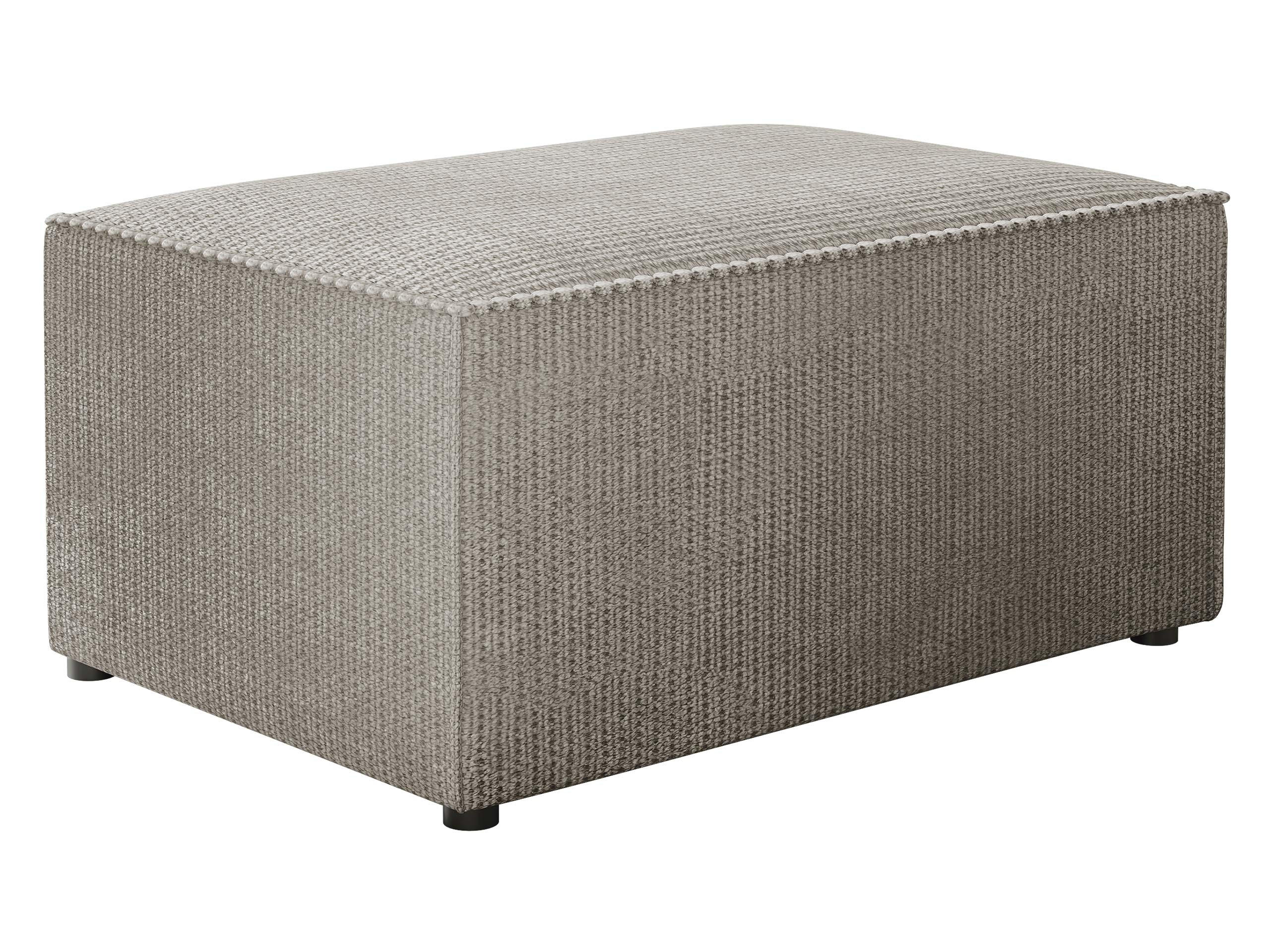 POLSTERHOCKER Karl - Hellgrau/Schwarz, Holz/Kunststoff (60/38/45cm) - MIRJAN24