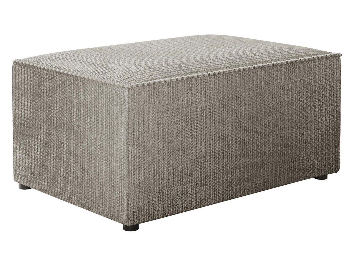 POLSTERHOCKER Karl - Hellgrau/Schwarz, Holz/Kunststoff (60/38/45cm) - MIRJAN24