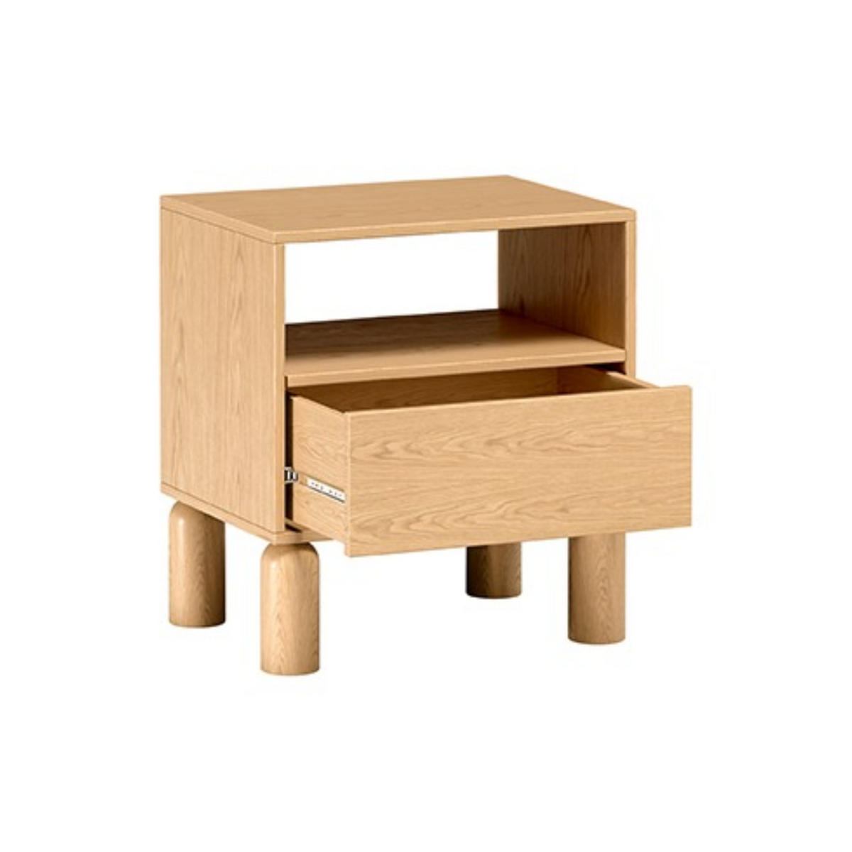 NACHTTISCH Sanden SN-10 54,4 x 60,2 x 40,6 cm Eiche Bookmatch - Eichefarben, Holz/Holzwerkstoff (54.4/60.2/40.6cm) - Koseto