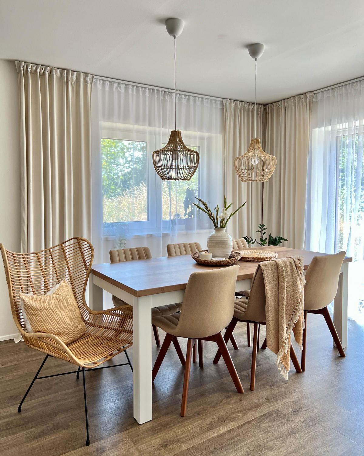 JÍDELNÍ ŽIDLE sada 2 ks čalounění Béžová Calgary - béžová, dřevo/textil (45/84/53cm) - Beliani