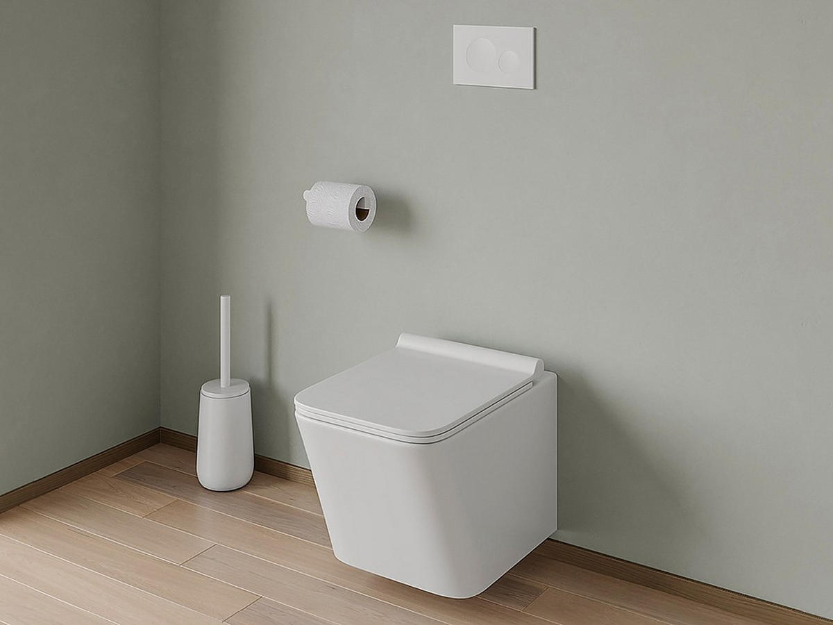HÄNGE WC - 35.5 cm x 51.5 cm - keramik - weiß Clemona - Weiß, Keramik (35.5/34/51.5cm) - Vente-Unique
