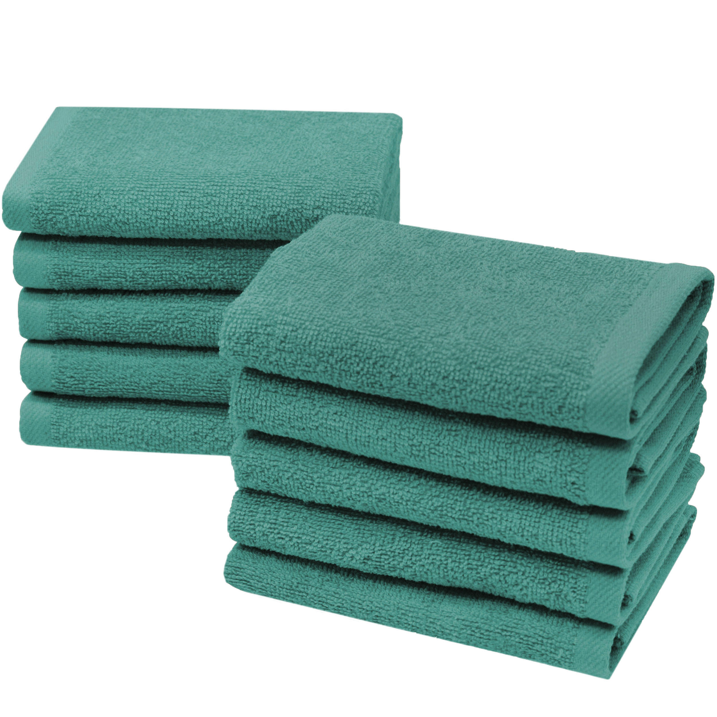 SEIFTÜCHER, 10er-Set, 30x30 cm, 100% Baumwolle, Grün - Türkis, Textil (30/30cm) - Zollner