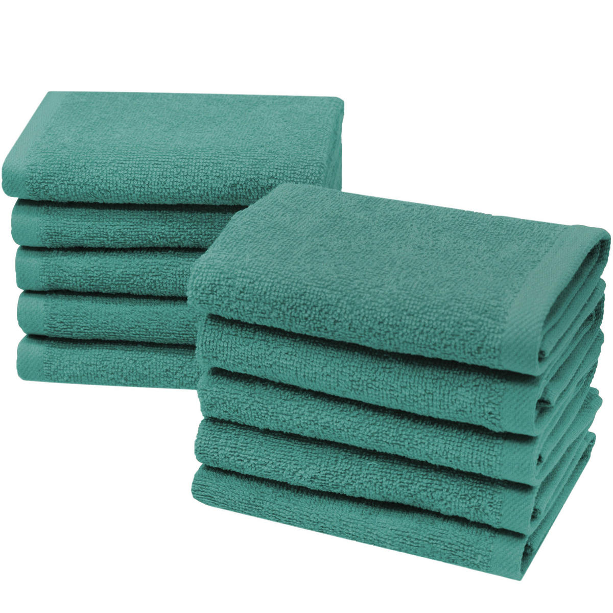 SEIFTÜCHER, 10er-Set, 30x30 cm, 100% Baumwolle, Grün - Türkis, Textil (30/30cm) - Zollner