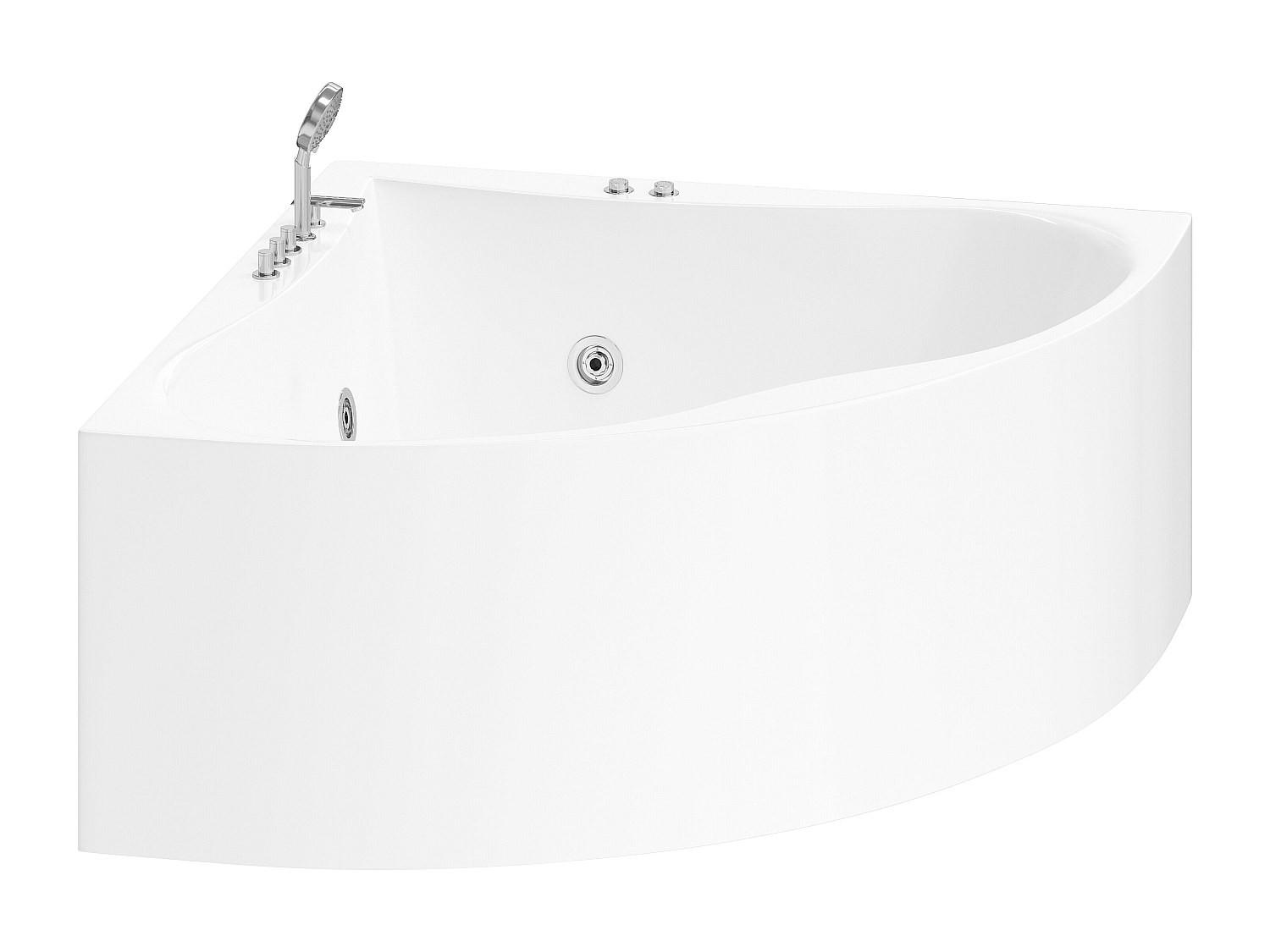 WHIRLPOOLBADEWANNE - 1 -Sitzer - Acryl - weiß - AGYNESS - Weiß, Kunststoff (135/57/135cm) - Vente-Unique