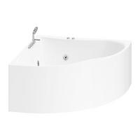 WHIRLPOOLBADEWANNE - 1 -Sitzer - Acryl - weiß - AGYNESS - Weiß, Kunststoff (135/57/135cm) - Vente-Unique