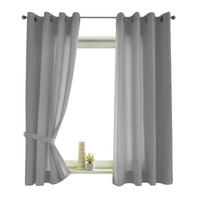 VORHANG 2ER SET BERLIN HxB 145x140cm Grau - Grau, Textil (140/145/145cm) - Gardinenbox