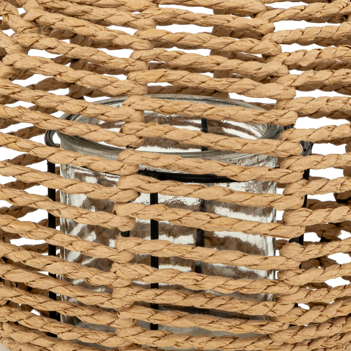 LATERNE Maty 18/18/15 cm - Braun, Glas (18/15/18cm) - Atmosphera Createur d´interieur