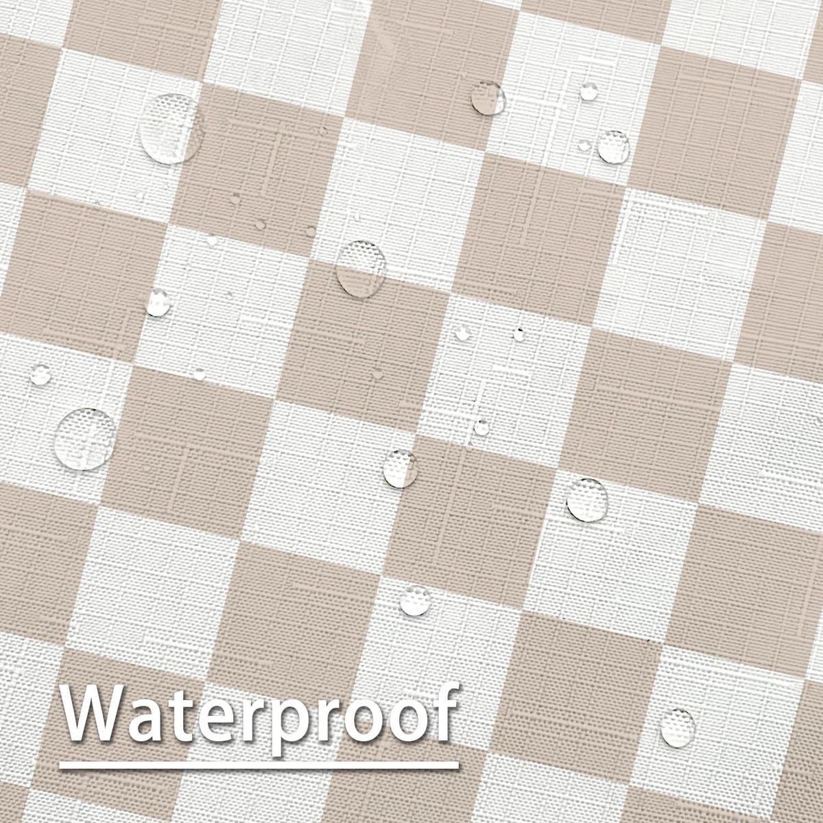 DUSCHVORHANG kariert wasserdicht schimmelresistent trocken mit Haken moderne Dekoration - Multicolor, Textil (180/180cm) - MCBOSON