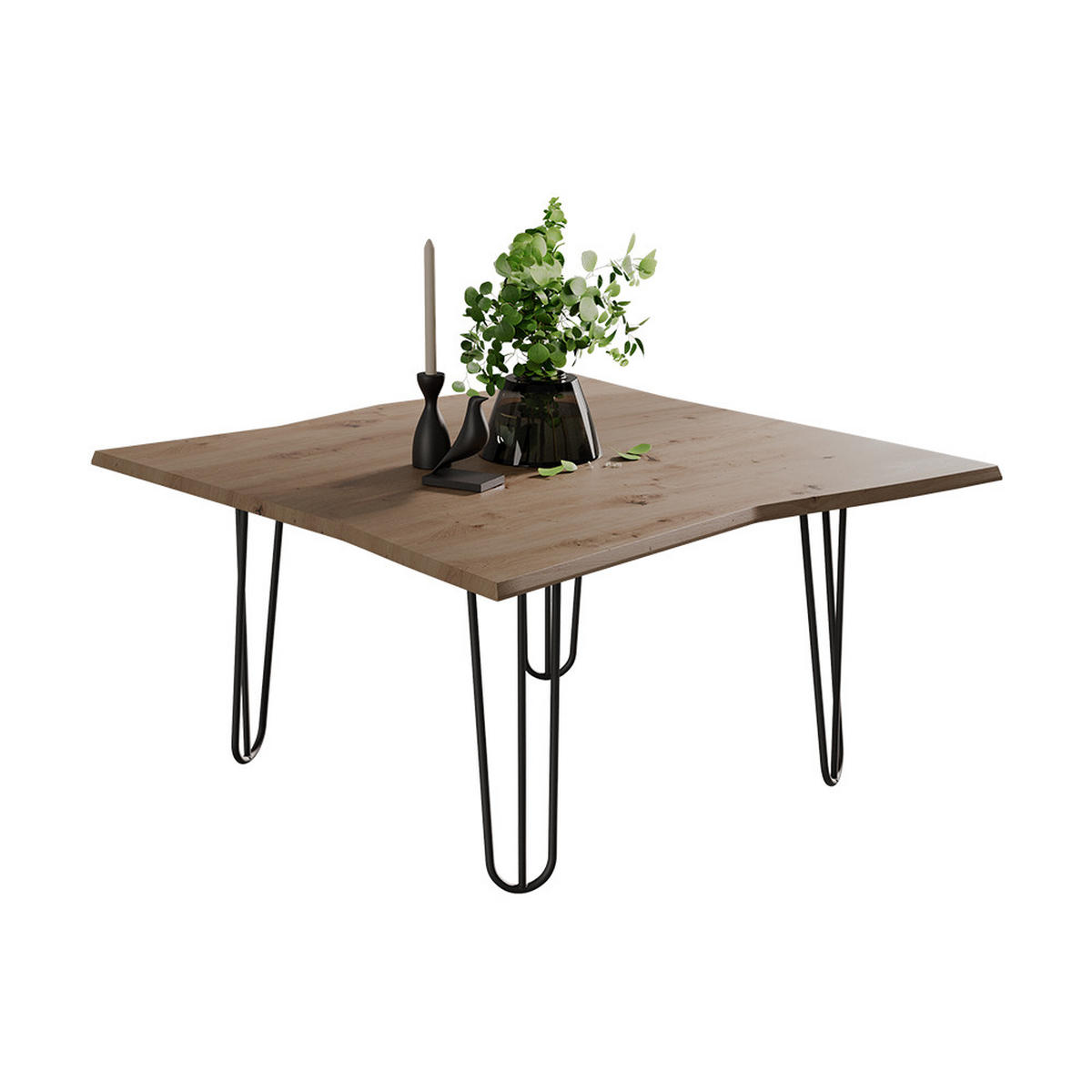 COUCHTISCH Yan Artisan 80 x 80 cm - Hellgrau, Holzwerkstoff (80/80/40cm) - Vicco