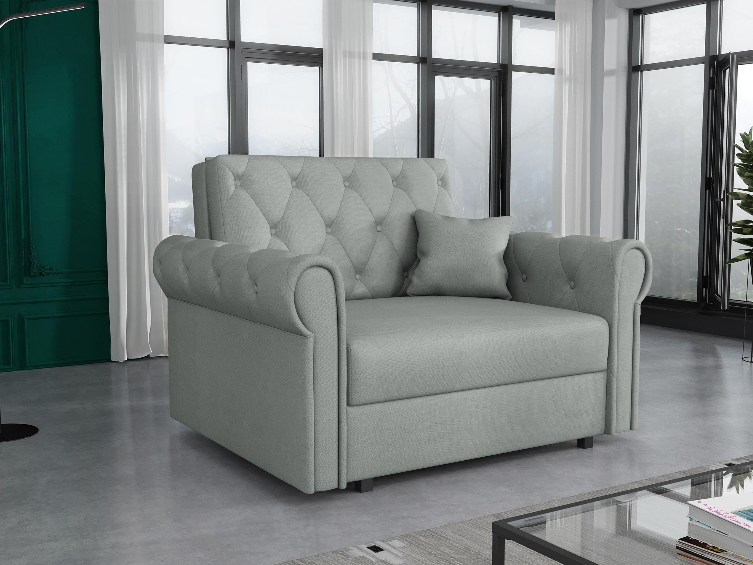 SCHLAFSOFA Viva Roma I - Schwarz/Grau, Holz/Textil (116/85/98cm) - MIRJAN24