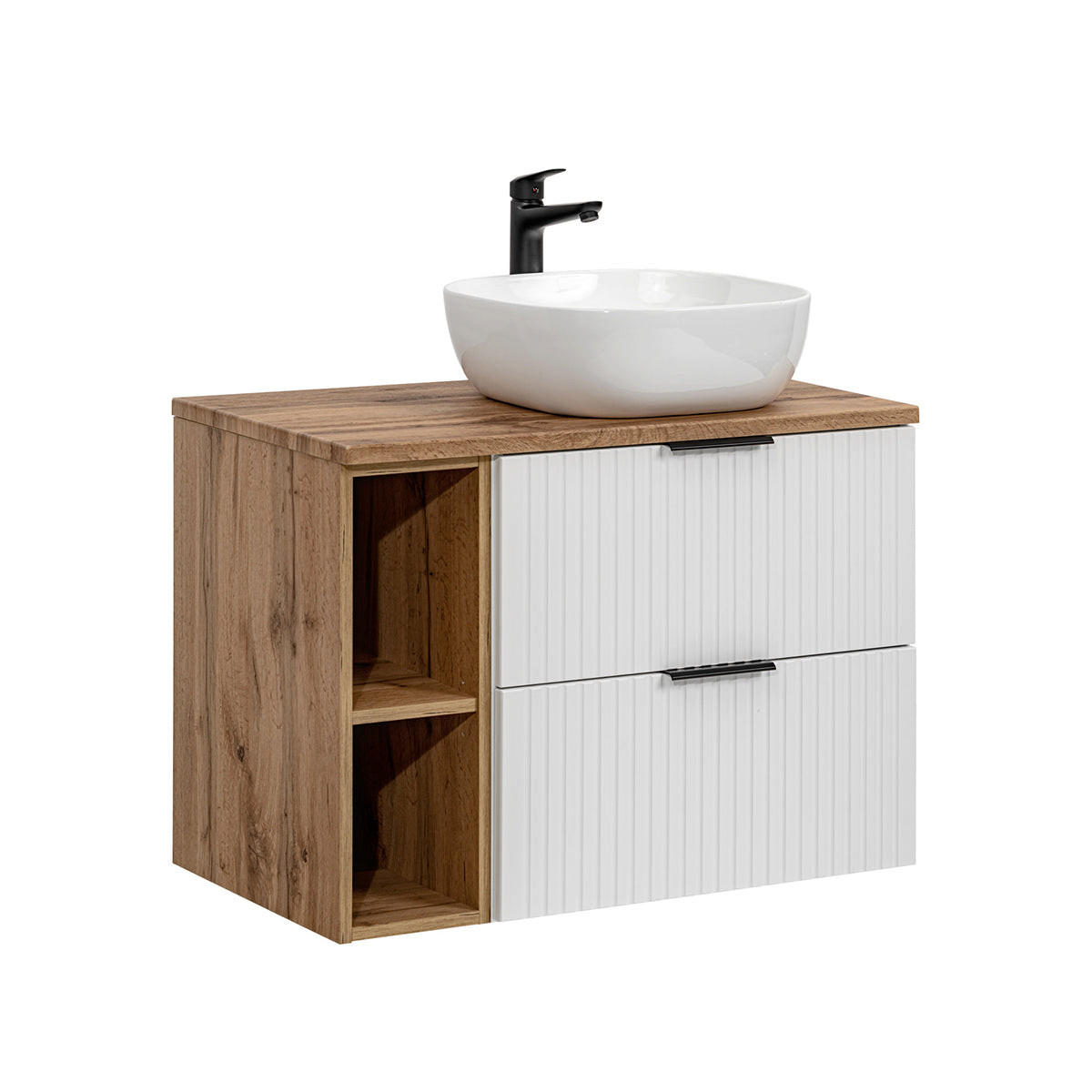 WASCHTISCH 80.6cm Adriel Weiß - Weiß, Holzwerkstoff (80.6/59/46cm) - Petits-meubles