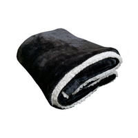 PLAID gefüttert in Schafsoptik Schwarz 130 x 170 - Schwarz, Textil (130/170cm) - LE COMPTOIR DE LA PLAGE