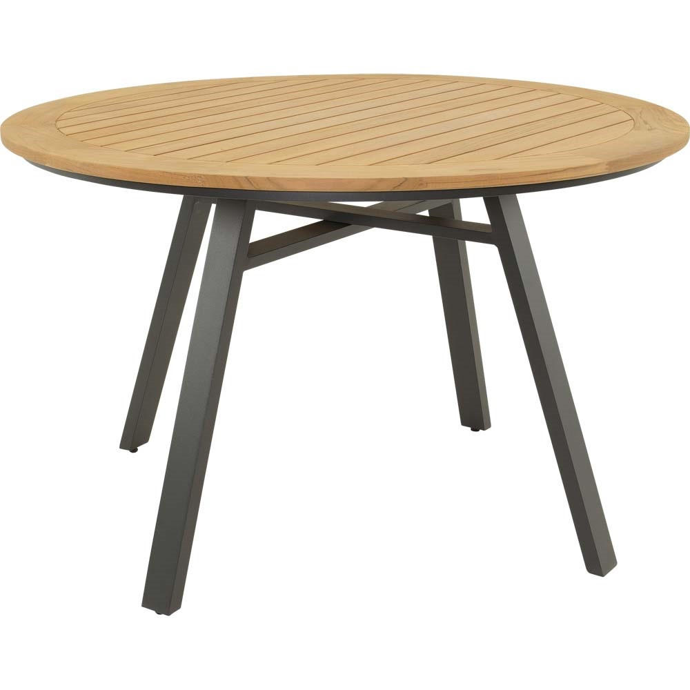 GARTENTISCH Monza - Anthrazit - 120/120/75 cm - Dunkelgrau, Metall (120/120/75cm) - Lesli Living