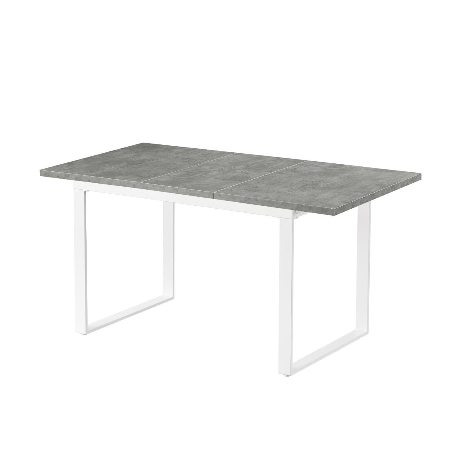 ESSTISCH LEVIN 120-160/80/76 cm Beton - Anthrazit, Holz (80/120/76cm) - B&D Home