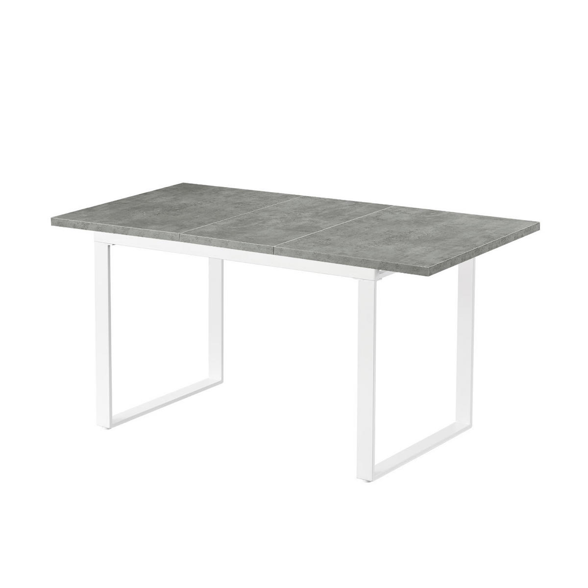 ESSTISCH LEVIN 120-160/80/76 cm Beton - Anthrazit, Holz (80/120/76cm) - B&D Home