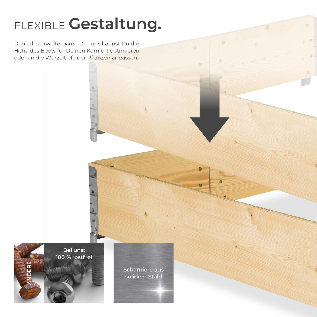HOCHBEET 2er Set, 120 x 80 x 19 cm, holzdekor - Eiche Artisan, Holz (80/19/120cm) - tectake