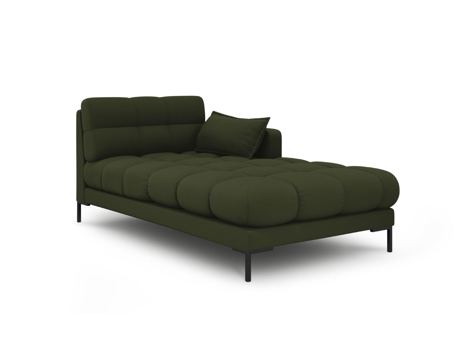 CHAISELONGUE rechts Mamaia aus strukturiertem Stoff grün - Grün, Textil (102/75/185cm) - Micadoni