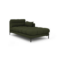 CHAISELONGUE rechts Mamaia aus strukturiertem Stoff grün - Grün, Textil (102/75/185cm) - Micadoni